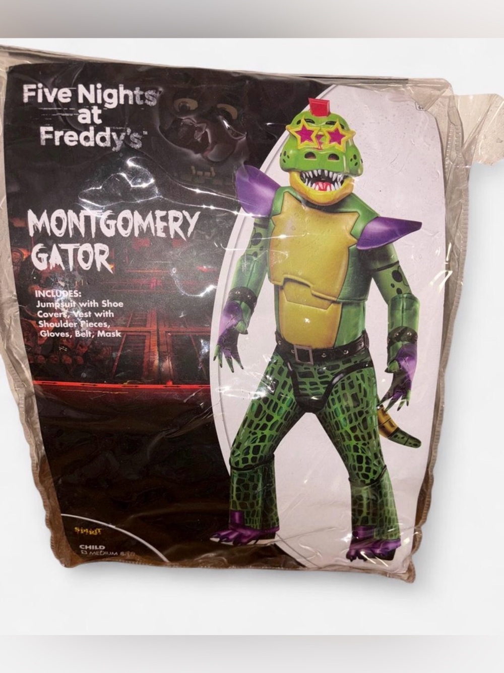 Child’s 8-10  Five Nights at Freddy's Montgomery Gator Costume -